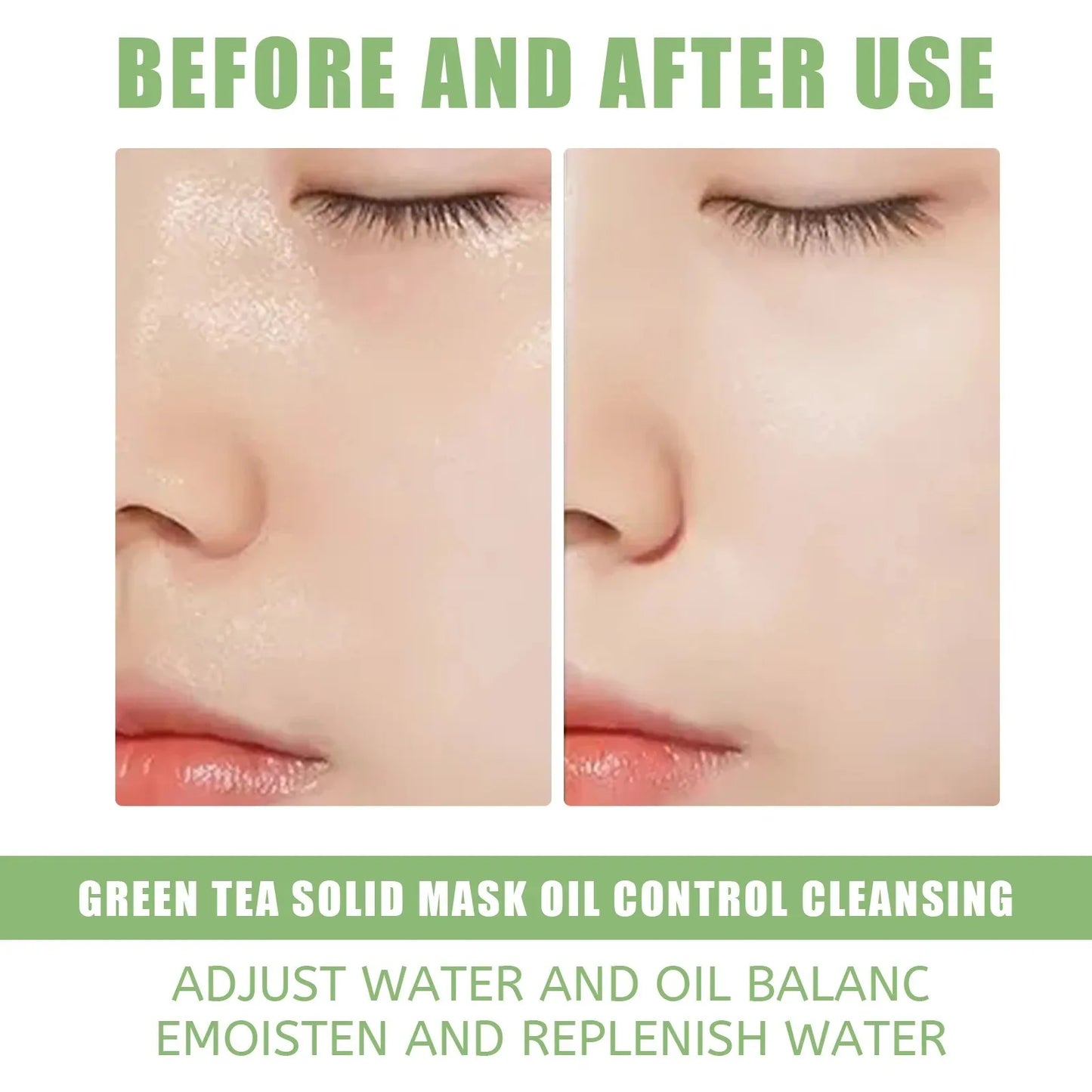 Green Tea Deep Cleanse Mask Stick: Pore Purifying, Oil Balancing Skincare Treatment