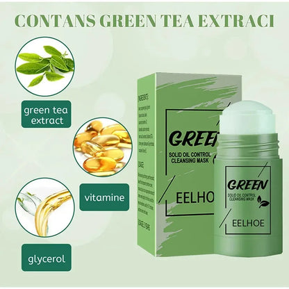 Green Tea Deep Cleanse Mask Stick: Pore Purifying, Oil Balancing Skincare Treatment